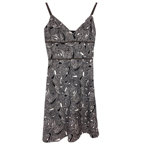 LOFT Dress l BROWN PAISLEY COTTON SUNDRESS l Women’s Size 4 Dress l 0594 - Picture 1 of 3